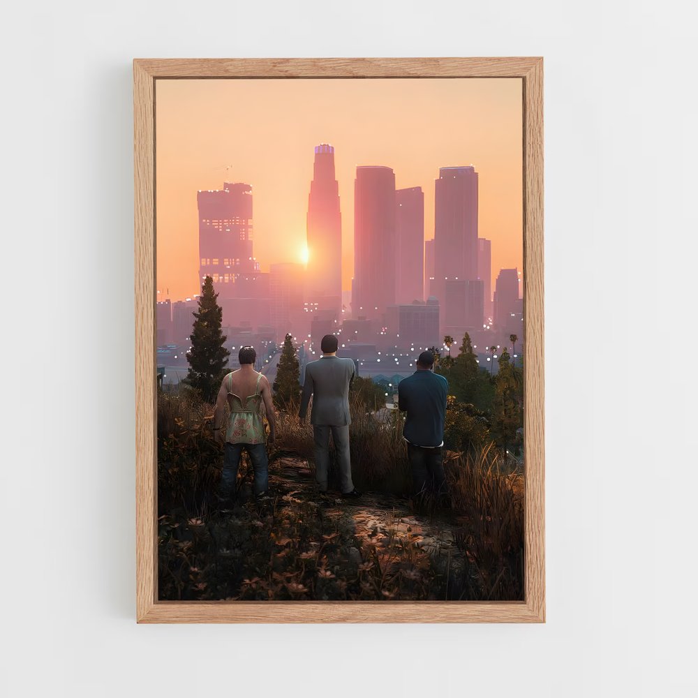 Poster Les Derniers Jours de Los Santos – affiche GTA V (vue 4)